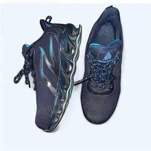 Men's Black and Blue Athletic Shoes